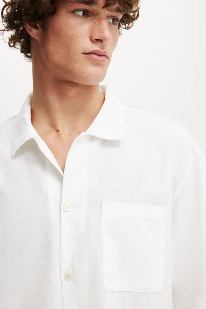 Cotton On ELI LINEN BLEND SHORT SLEEVE S