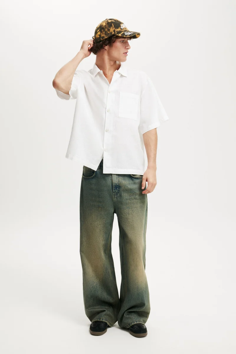 Cotton On ELI LINEN BLEND SHORT SLEEVE S