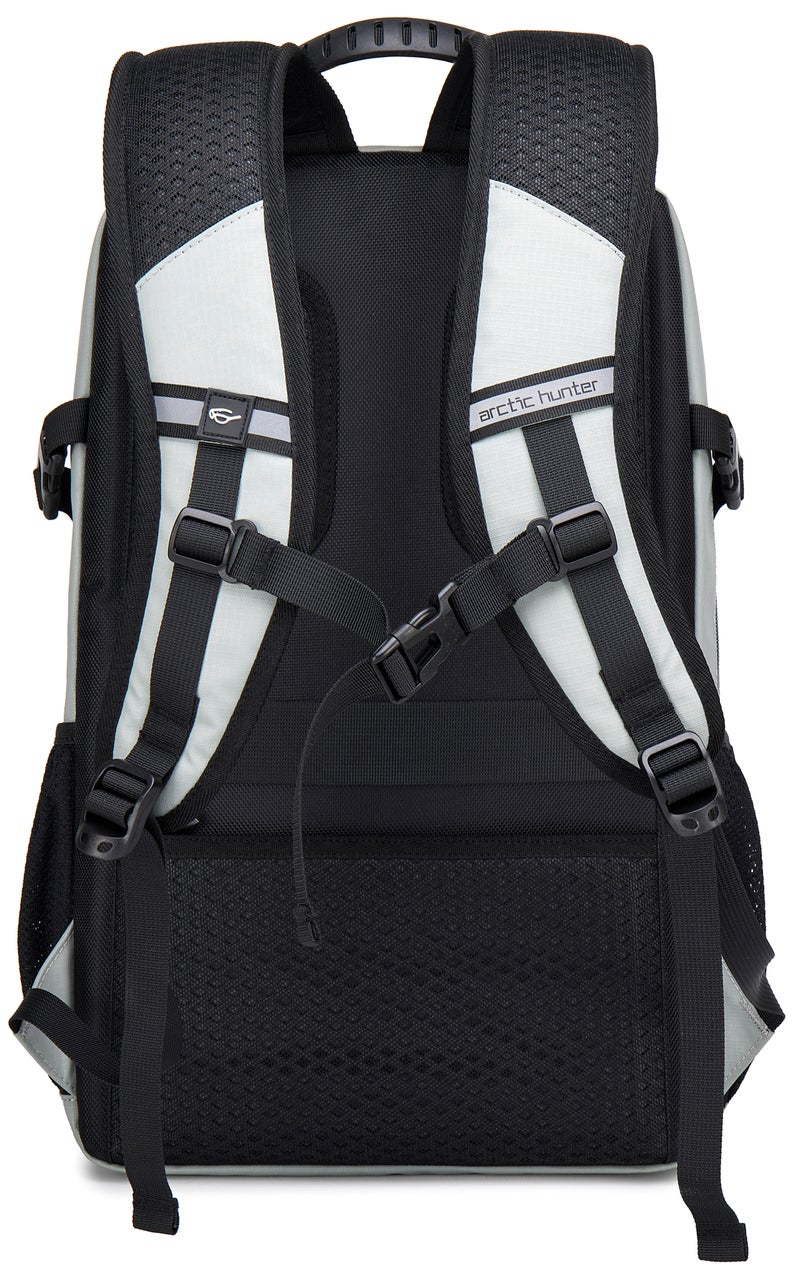 ARCTIC HUNTER Laptop Backpack for Unisex 28L Travel Backpack with 15.6-inch Laptop Pocket Compartment Business Backpack with Power Bank USB Port Water Resistant Premium Office Backpack, B00387, Grey - Image 5