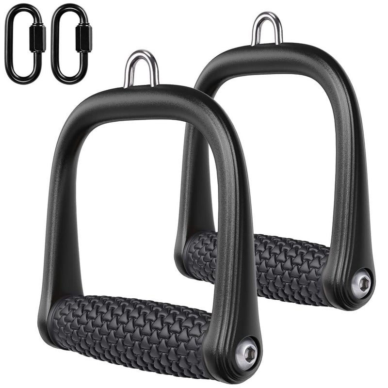 BeneLabel D Handle Cable Attachment, Cable Machine Handles, Non-Slip and Comfortable, Solid Aluminum Alloy Grip, Gym Handles for Cables - Image 1