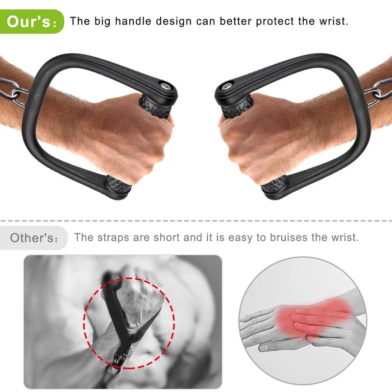 BeneLabel D Handle Cable Attachment, Cable Machine Handles, Non-Slip and Comfortable, Solid Aluminum Alloy Grip, Gym Handles for Cables - Image 5