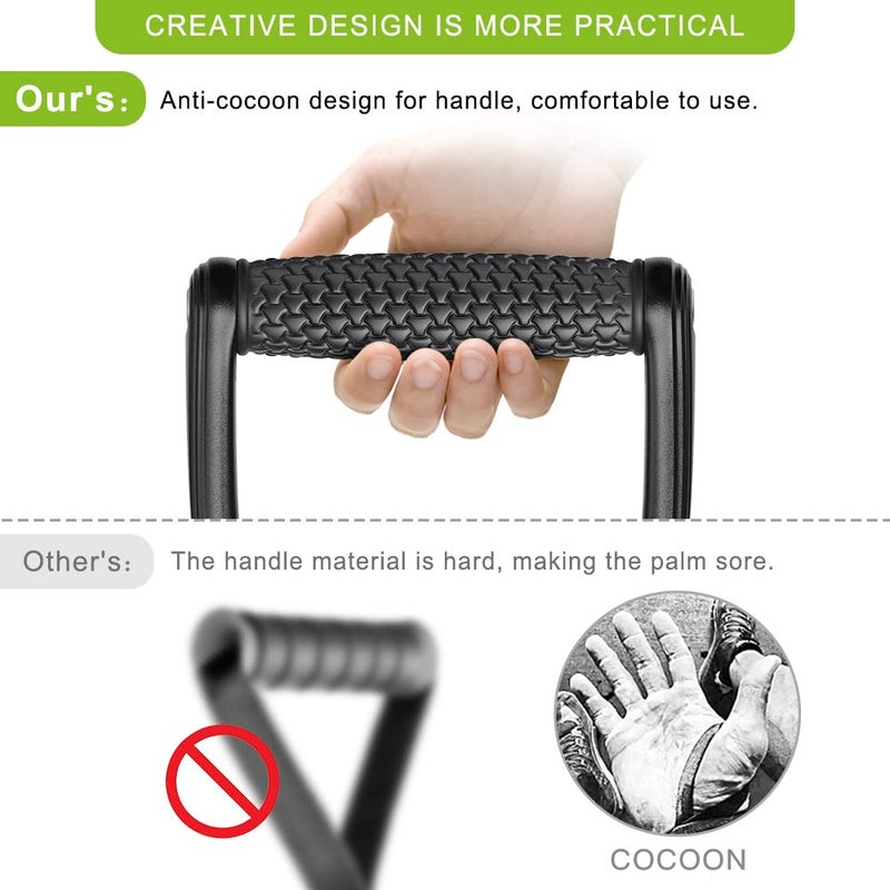 BeneLabel D Handle Cable Attachment, Cable Machine Handles, Non-Slip and Comfortable, Solid Aluminum Alloy Grip, Gym Handles for Cables - Image 3