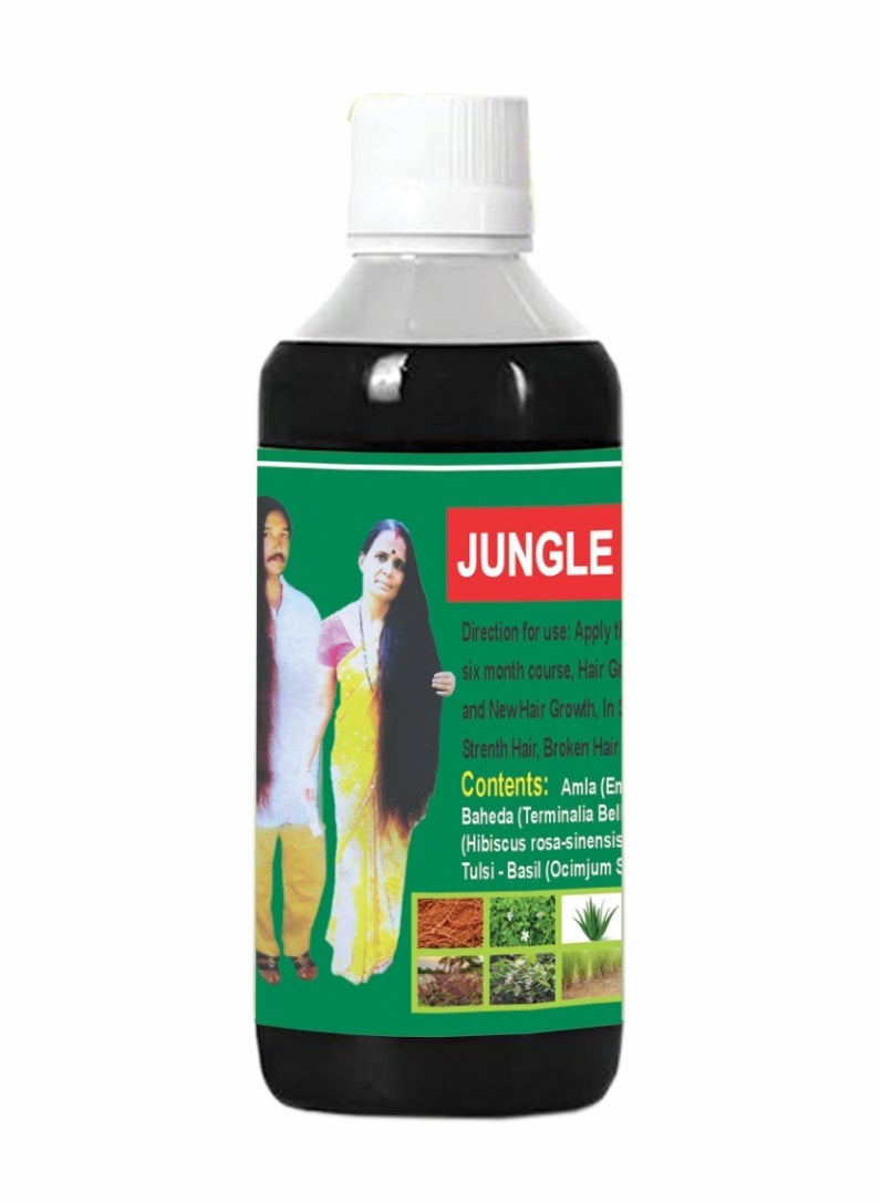 Jungle Adivasi Herbal Hair Oil – Pure Ayurvedic Care for Healthy Hair (500ml) Pack Of 1