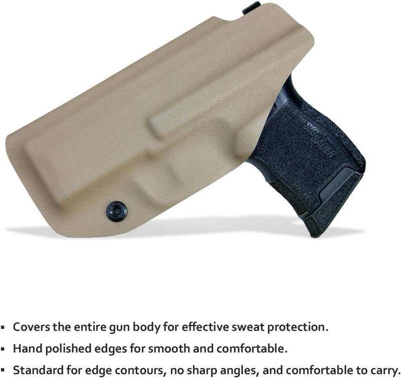 POLE.CRAFT Sig P365 Holster IWB Kydex Custom Fit: Sig Sauer P365 / P365 SAS / P365 X Pistol - Inside Waistband - Adj. Cant Retention - Image 2