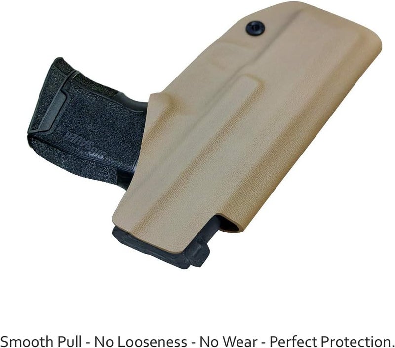 POLE.CRAFT Sig P365 Holster IWB Kydex Custom Fit: Sig Sauer P365 / P365 SAS / P365 X Pistol - Inside Waistband - Adj. Cant Retention - Image 5