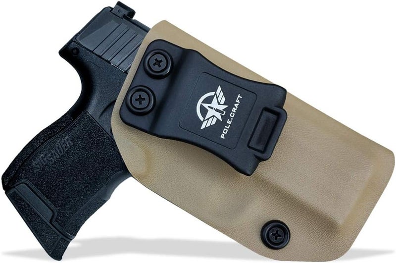 POLE.CRAFT Sig P365 Holster IWB Kydex Custom Fit: Sig Sauer P365 / P365 SAS / P365 X Pistol - Inside Waistband - Adj. Cant Retention - Image 1