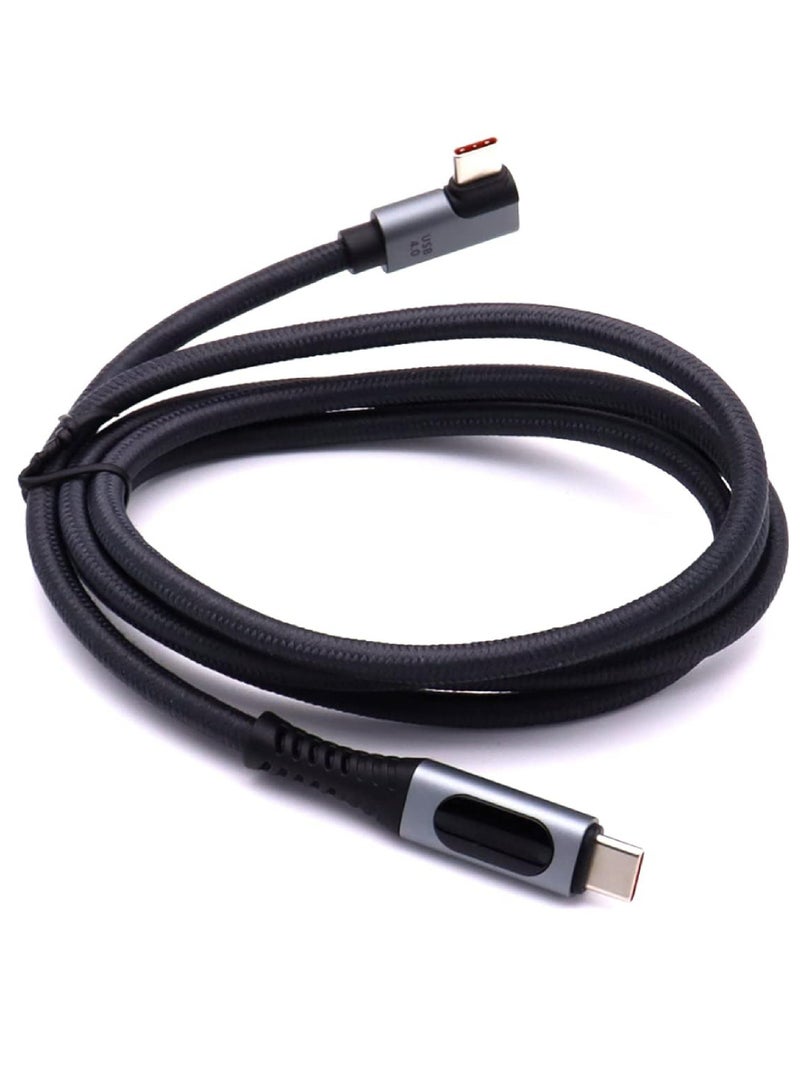 Rock Pow 240W USB 4 Cable with LED Display 40Gbps 8K@60Hz PD USB Type C to USB C Male to Male with 90 Degreen Cable Cord for Computer Type-C Laptop Pad Hub - Image 3