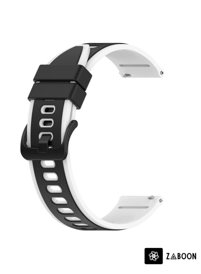 Zaboon Huawei Watch GT3 46mm 22mm Two-Color Silicone Watch Band - Image 2