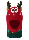 ليتل سربرايز بوكس Knitted Christmas Reindeer theme Winter Cap covering  Neck Ears and Head for Minus degree Temperature5 yrs and above