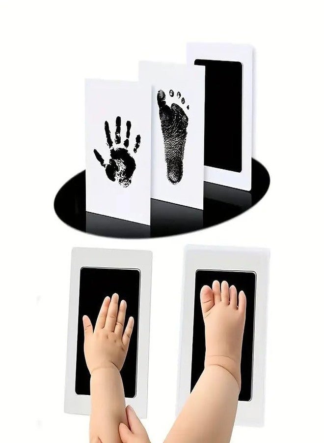 PRETOX Inkless Hand and Footprint Kit - Ink Pad for Baby Hand and Footprints - Dog Paw Print Kit,Dog Nose Print Kit - Baby Footprint Kit, Clean Touch Baby Foot Printing Kit, Handprint Kit (Black, 0-12 Months),1 Count - Image 1