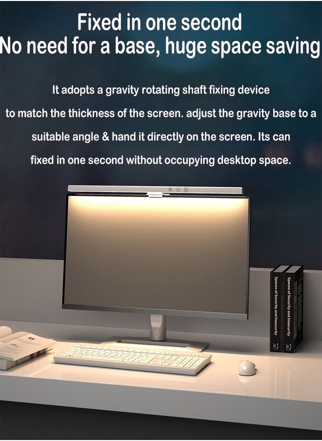 ZCM-HAPPY - Smart LED Light Lamp Bar with 3 Colour Temperature Modes for Computer Monitor Touch Control and Eye Projected - Image 1