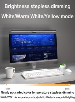 ZCM-HAPPY Smart LED Light Lamp Bar with 3 Colour Temperature Modes for Computer Monitor Touch Control and Eye Projected  - Image 3