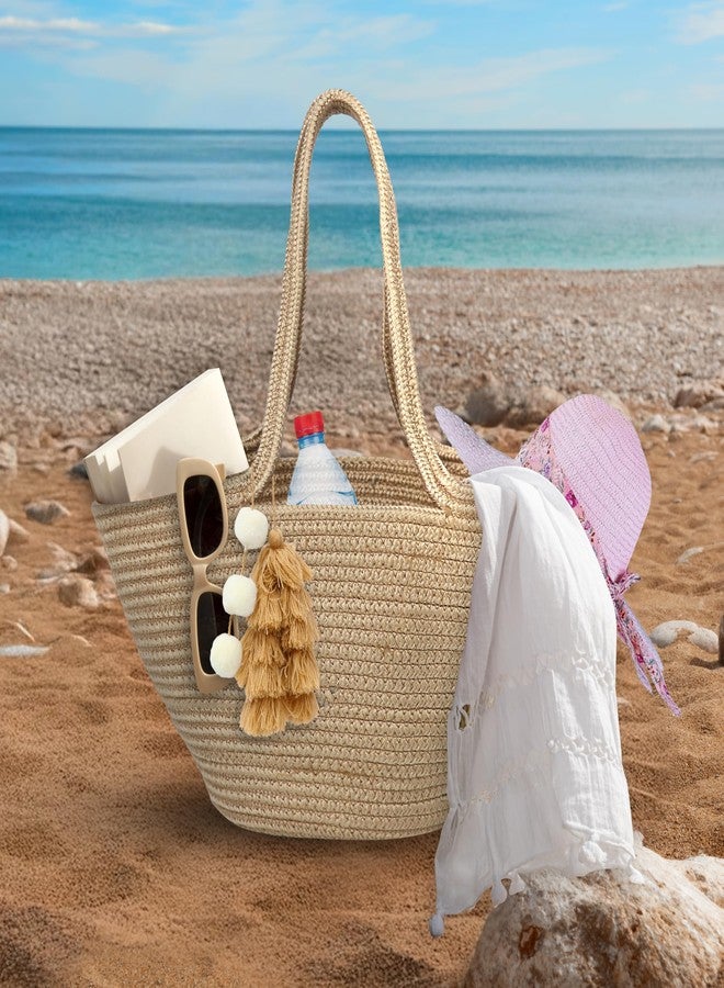Ariya Women's Handbag (4088 | Cream) Handcrafted PP & Cotton Blend Shoulder Purse, Perfect for Ladies & Girls, Lightweight Tote Bag for Daily, Casual, Travel & All Occasions - Image 3