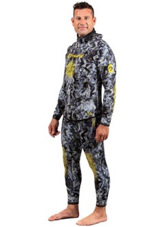 DYNAMICNORD DYNAMIC NORD SFS-3 FREE DIVE SUIT 3MM HOODED JACKET + PANT CAMO/GREY  - Image 2