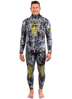 DYNAMICNORD DYNAMIC NORD SFS-3 FREE DIVE SUIT 3MM HOODED JACKET + PANT CAMO/GREY  - Image 1
