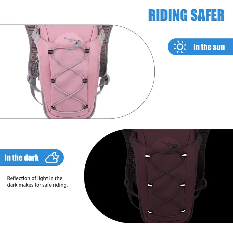 Zavothy Lightweight Hydration Backpack with 2L Water Bladder for Cycling Running Biking Hiking in Pink - Image 5