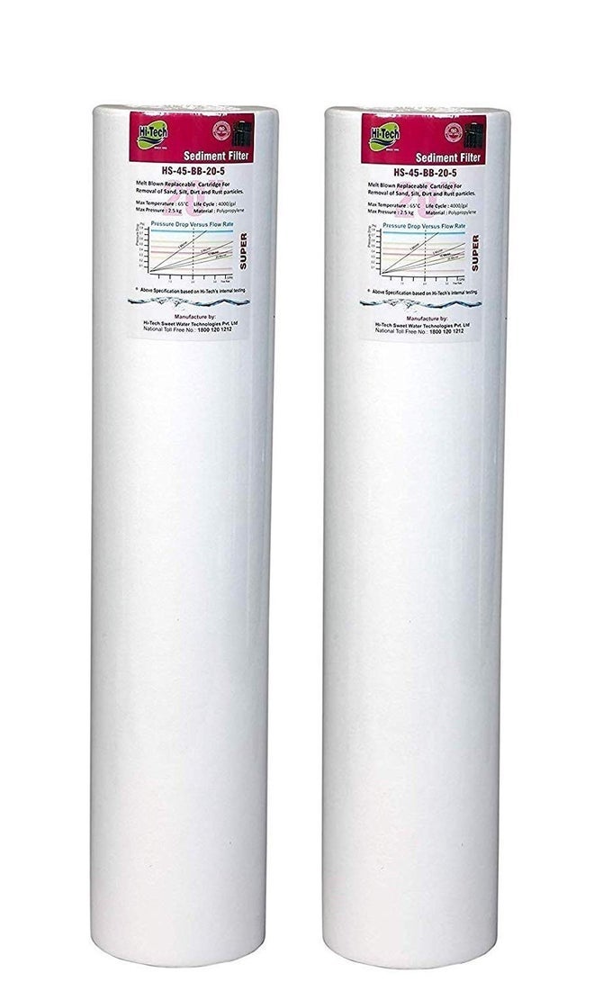 SEDIMENT FILTER FOR INDUSTRIAL RO 20 INCH 4DIA 5 MICRON REPLACEMENT CARTRIDGE - PACK OF 2