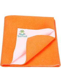 Tod PooL Tod PooL Breathable Bed Protector AntiPiling Fleece Extra Absorbent Washable Waterproof Quick Dry Sheet Bed Protector Sheet for Kids and Adults 2 Peach Large 140x100cm  - Image 1