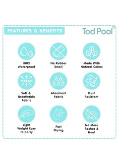 Tod PooL Tod PooL Breathable Bed Protector AntiPiling Fleece Extra Absorbent Washable Waterproof Quick Dry Sheet Bed Protector Sheet for Kids and Adults 2 Peach Large 140x100cm  - Image 3
