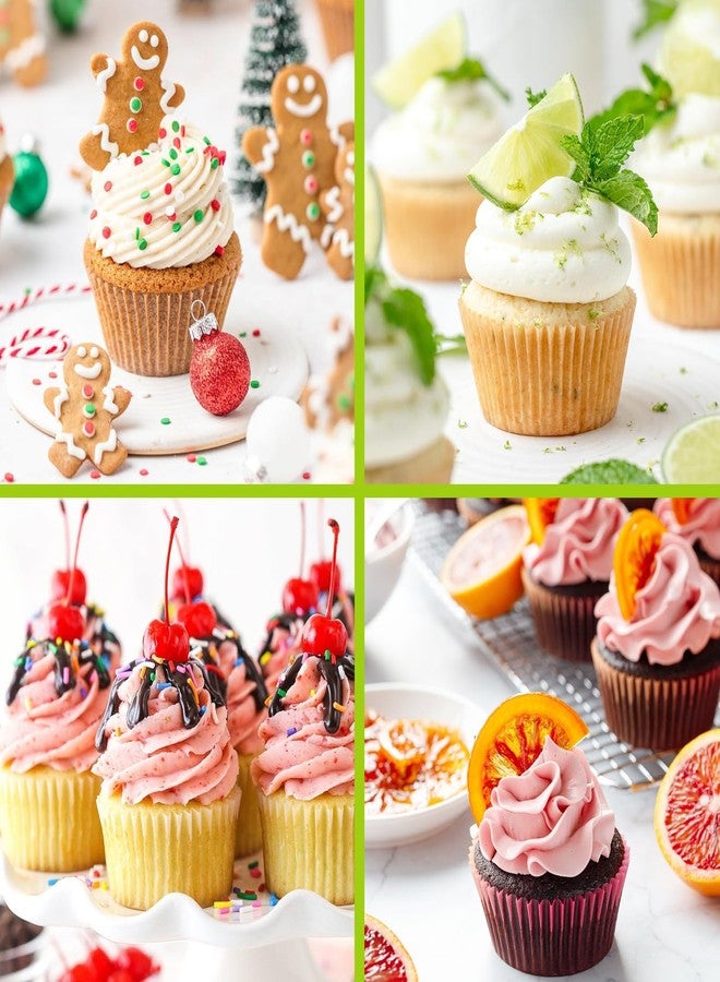 Suuker Large Piping Tips Set, Stainless Steel Cake Decorating Tips, 5 Pieces Frosting Icing Tips for Cake Decorating, Cupcakes, Cookie (1A 1E 1C 9FT 356) - Image 3