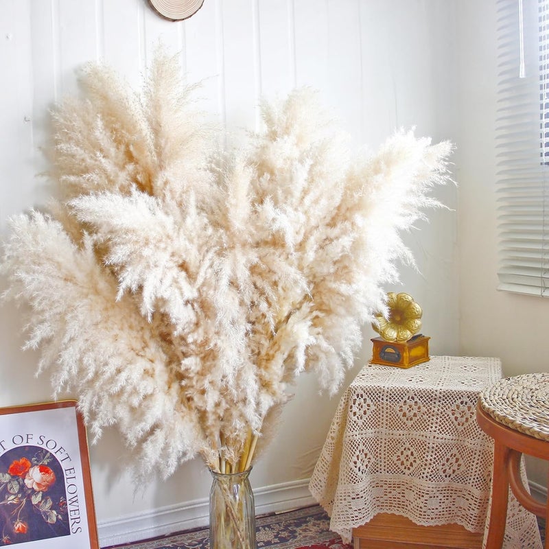 CKBT 10pcs 40'' Pampas Grass Tall Decor - Pompas Floral, Tall Pampas Grass for Floor Vases, Living Room Floor, Floor Plants, Plumas para, and Grass Wall Decor - Image 3