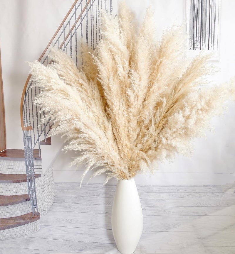 CKBT 10pcs 40'' Pampas Grass Tall Decor - Pompas Floral, Tall Pampas Grass for Floor Vases, Living Room Floor, Floor Plants, Plumas para, and Grass Wall Decor - Image 1