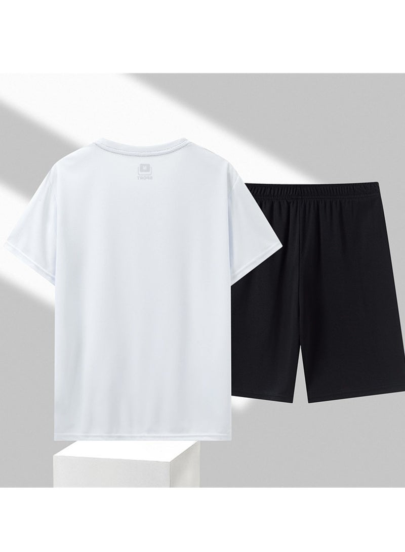 Sports suit men's summer thin quick-drying running suit short-sleeved T-shirt two-piece casual men's wear - Image 5