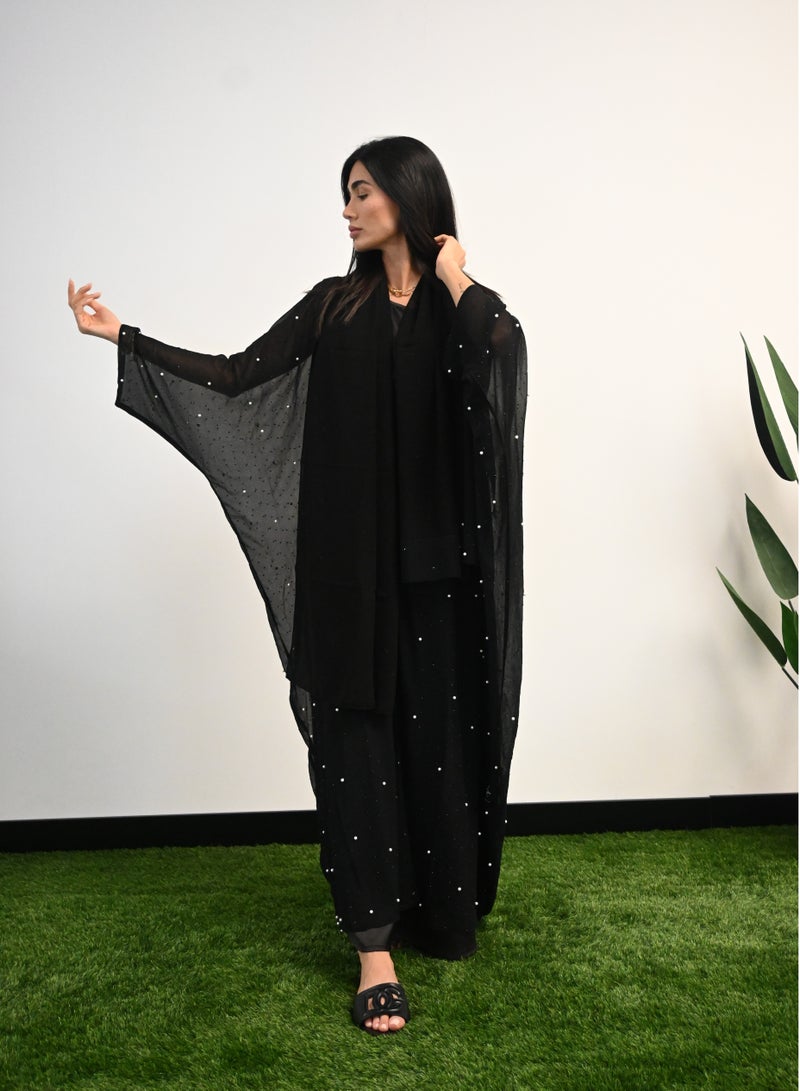 JAMEELA Pearl Embellishment Fashion Abaya - Image 1