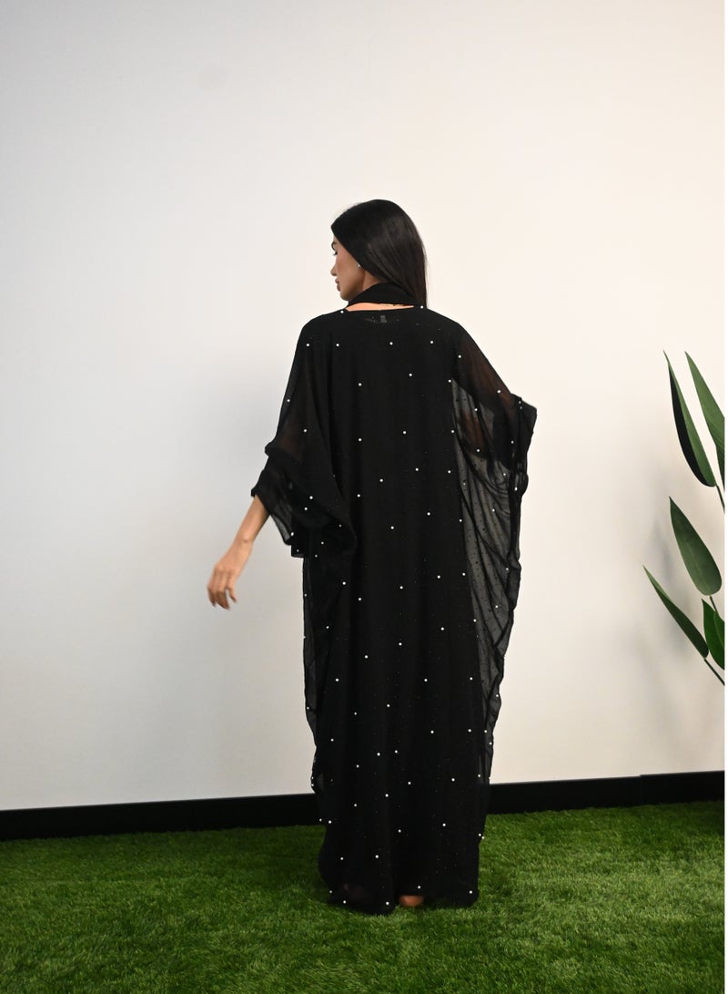 JAMEELA Pearl Embellishment Fashion Abaya - Image 4