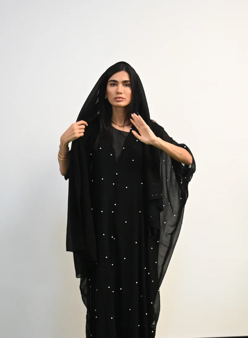 JAMEELA Pearl Embellishment Fashion Abaya