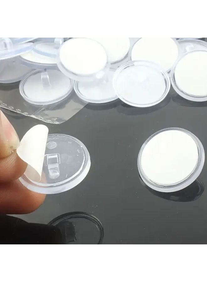 21pcs Transparent Self Adhesive Traceless Ceiling Hooks Easy Install Plastic - Image 3