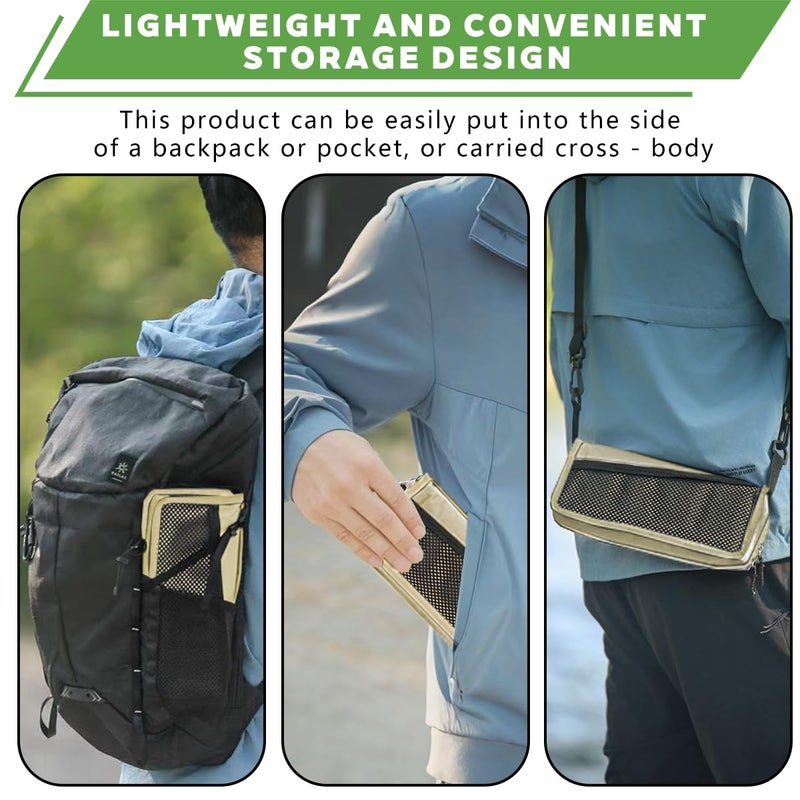 Zabplox 2-in-1 Collapsible Camping Stool & Sling Bag / 220LB Load Capacity Folding Portable Fishing Stool/Collapsible Stool for Camping, Hiking, Fishing, Gardening & Beach Outdoor Activities - Image 3