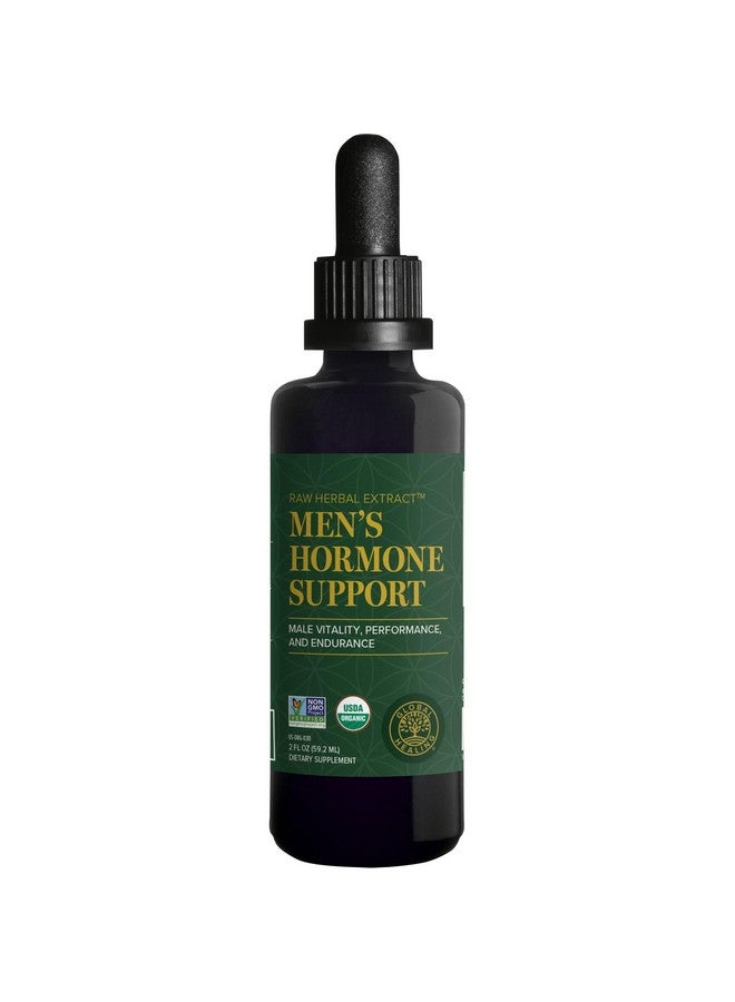 Global Healing Center Men's Hormone Support - Organic Liquid Supplement with Tribulus Terrestris - 2 Fl Oz - Image 1