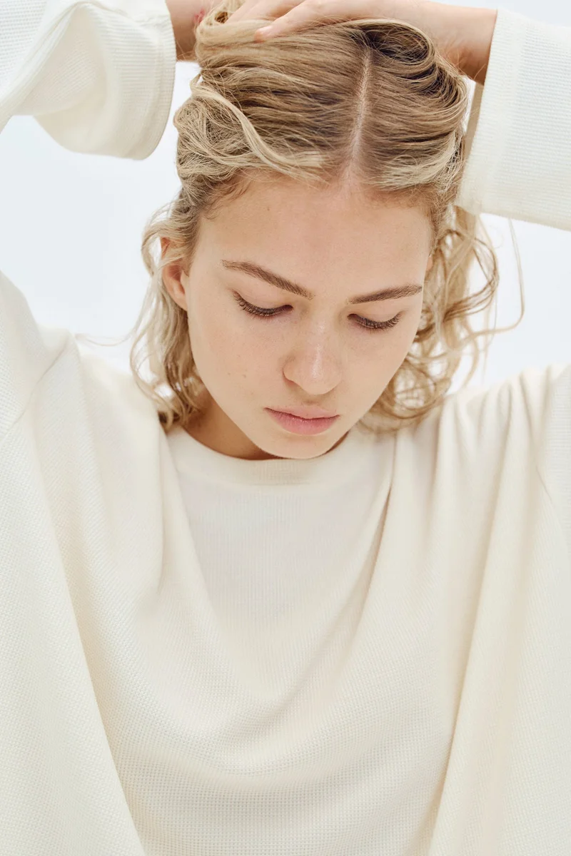 اتش اند ام بيجاما من نسيج بنمط وافل