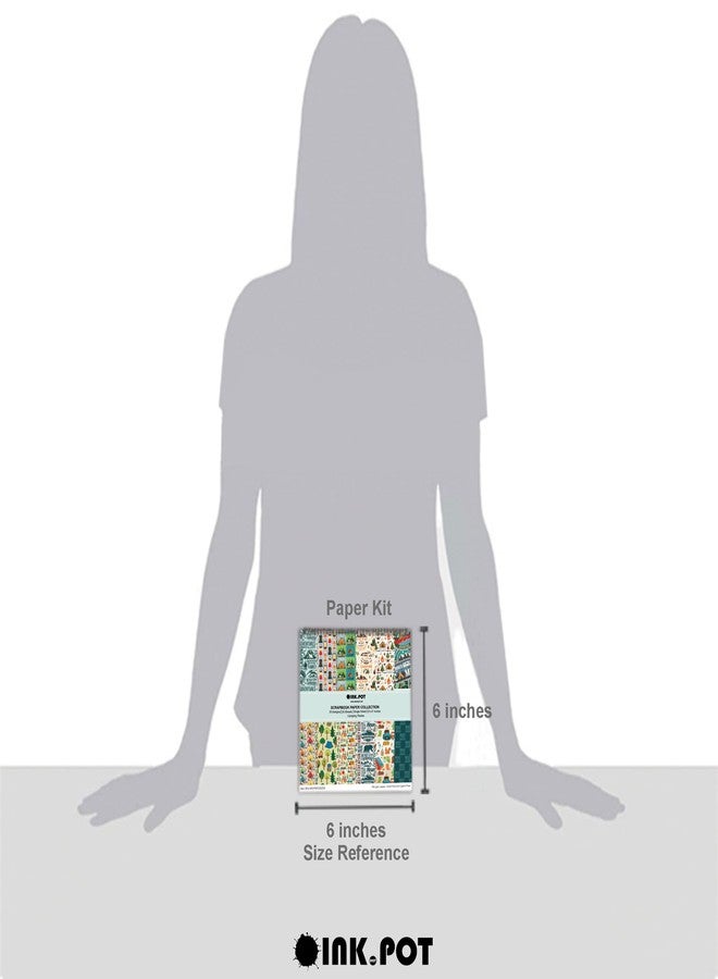 Inkdotpot 25 Sheets Camping Scrapbook Paper Pad 6x6, Single-Sided Scrapbook Paper- Colorful Cardstock Paper Scrapbooking DIY Decorative Background Cardmaking Supplies- Journal Craft Paper - Image 4