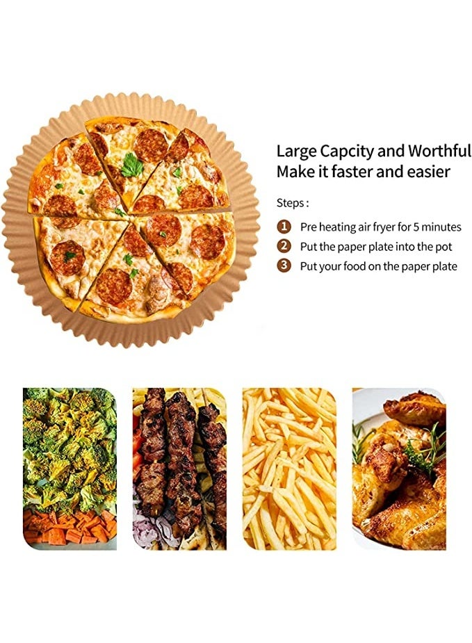SKAFA Air Fryer Liner Round 20CM 100 Pcs | Air Fryer Paper Plate, Baking Paper, Parchment Paper, Non-Stick Oil-Proof. - Image 4