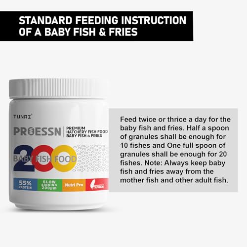 TUNAI Baby Frys Fish Food for 10 Days Old New Born Fish |35G| 55% Protein Granules of Slow Sinking 200 Microns, Best for Fast Growth and Strong Bones, 1 Count - Image 5