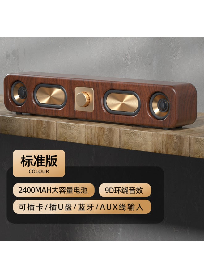 نيوترل موديل خاص - صوت رجعي مكتبي - سماعة خارجية عملية - ووفر ثقيل - جودة صوت عالية - خشب طبيعي - بلوتوث طويل المدى - Image 4