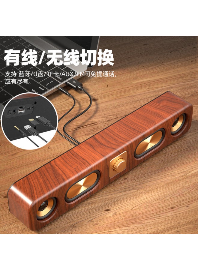 نيوترل موديل خاص - صوت رجعي مكتبي - سماعة خارجية عملية - ووفر ثقيل - جودة صوت عالية - خشب طبيعي - بلوتوث طويل المدى - Image 2