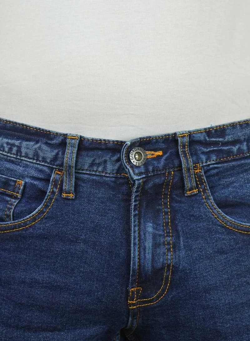 GIORDANO Men's Slim Tapered Jeans: Low Rise, Denim Stretch