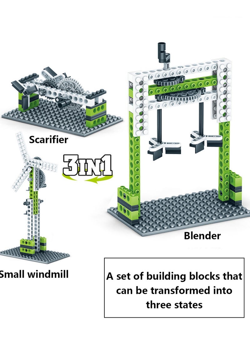 Children's Science And Education Plastic Toys Power Principle Engineering Machinery Set Small Particle Building Blocks(Three Forms Of Mixer)  - Image 2