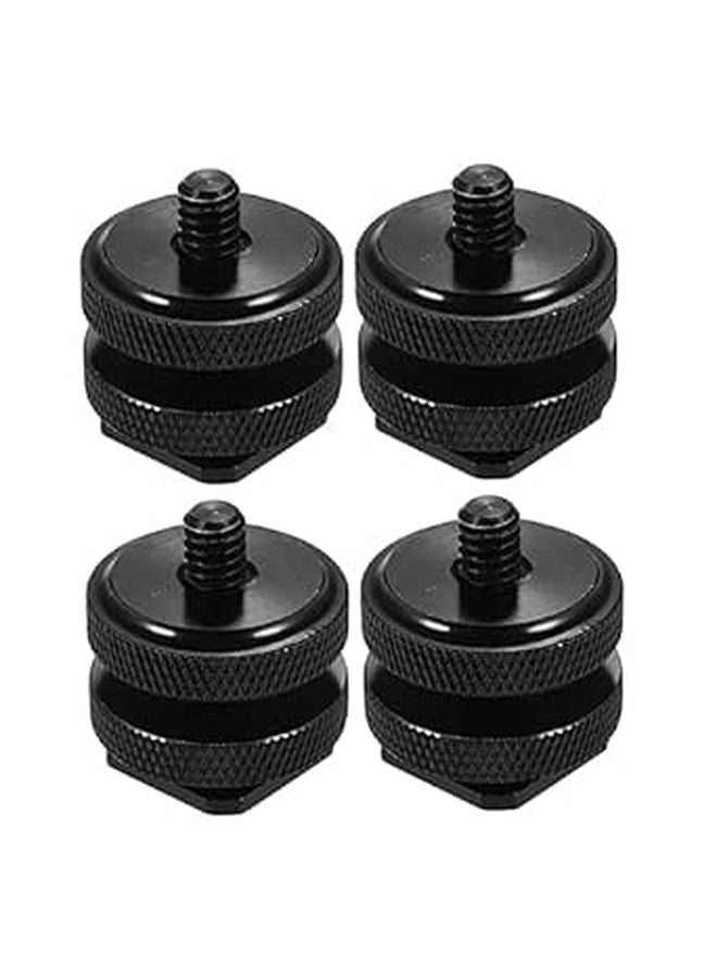 4 PCS Tripod Screw Adapter with Hot Shoe Mount for Camera Microphone LED Light Accessories - Image 1
