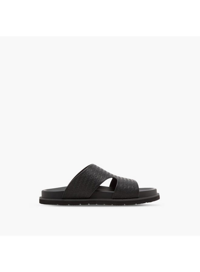 DUCHINI Men's Logo Embossed Slip-On Comfort Sandal - Image 2
