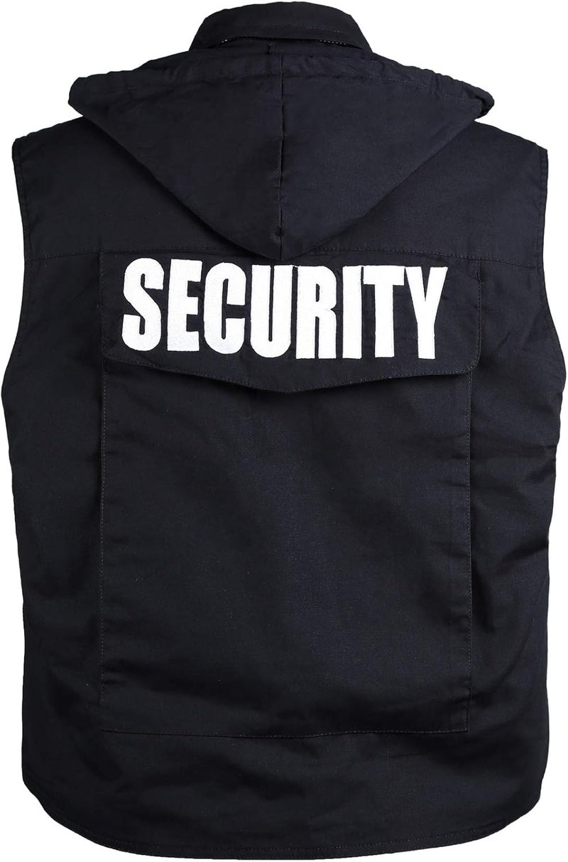 Backbone Mens Womens Unisex SECURITY Vest Uniform with SECURITY Embroidery - Black - Image 4