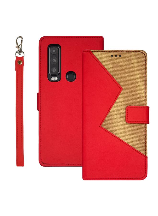 The Bros Case For CAT S75 Two-color Splicing Leather Phone Case