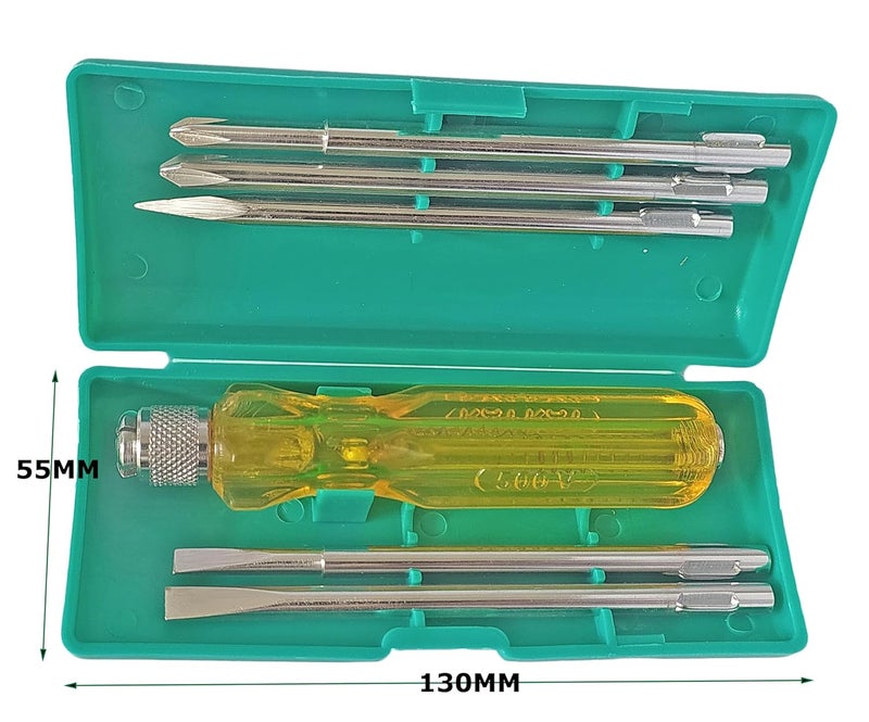 Inditrust Inditrust Multi type 6pc Screwdriver 1 Plier 1 Electric Tester and 1 Claw Hammer set Hand Tool Kit 4 Tools  - Image 3