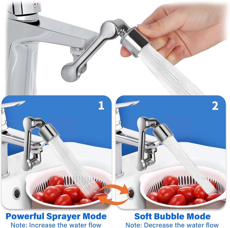 Shaobrc 360° Rotating Faucet Extender with Adapter – Multifunctional Sink Spray Head for Bathroom & Kitchen Sinks (Extender 2-pack) - Image 3