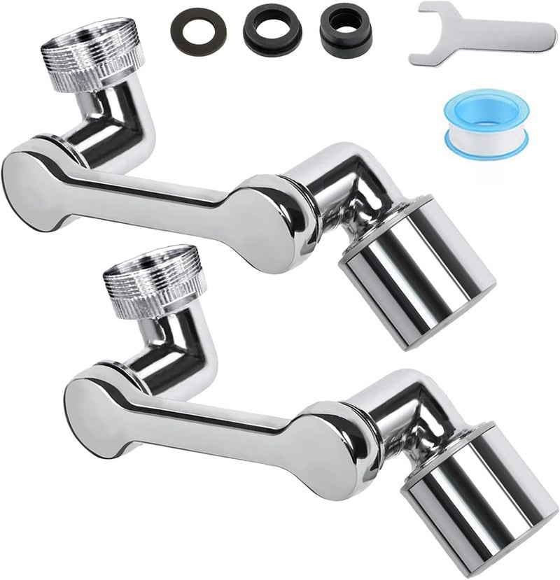Shaobrc 360° Rotating Faucet Extender with Adapter – Multifunctional Sink Spray Head for Bathroom & Kitchen Sinks (Extender 2-pack) - Image 1