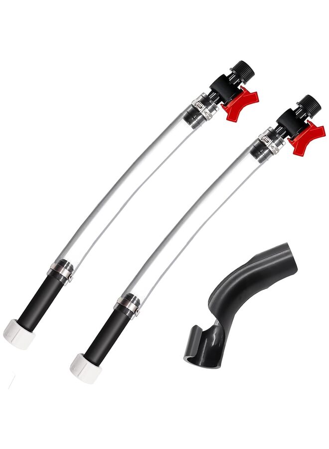 3 PCS Racing Fuel Hose with Ball Valve Shut Off,Racing Fuel Jug Hose with Hose Bender Kit.Suitable for Fuel Jugs,Jegs Jugs,LC2 Jugs Hose Racing Fuel Container Gas Fuel Tank - Image 1