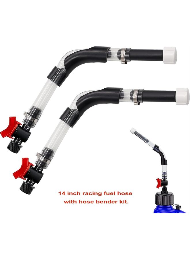 3 PCS Racing Fuel Hose with Ball Valve Shut Off,Racing Fuel Jug Hose with Hose Bender Kit.Suitable for Fuel Jugs,Jegs Jugs,LC2 Jugs Hose Racing Fuel Container Gas Fuel Tank - Image 3